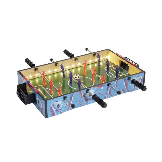 Mini babyfoot de table lumineux en bois pour enfant 51x31cm