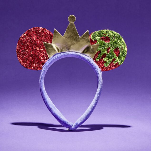 Serre-t&ecirc;te Disney reine Villains adulte violet rouge vert 21x21cm