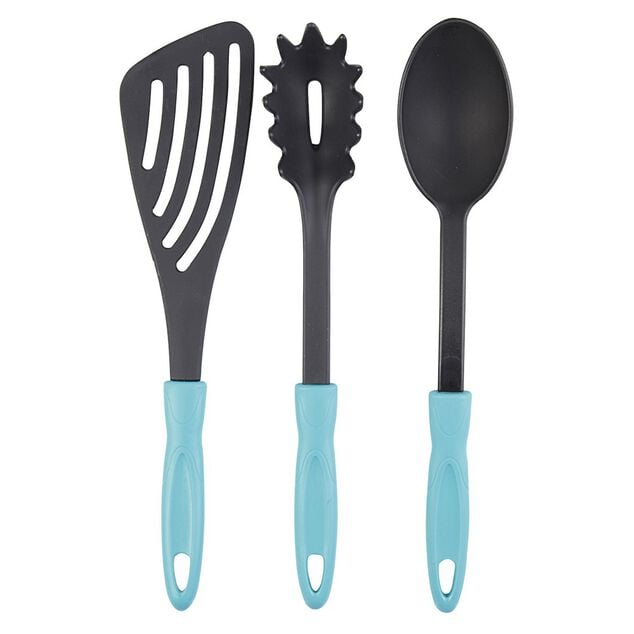 Set de 3 ustensiles de cuisine polyamide polypropyl&egrave;ne L. 32 cm