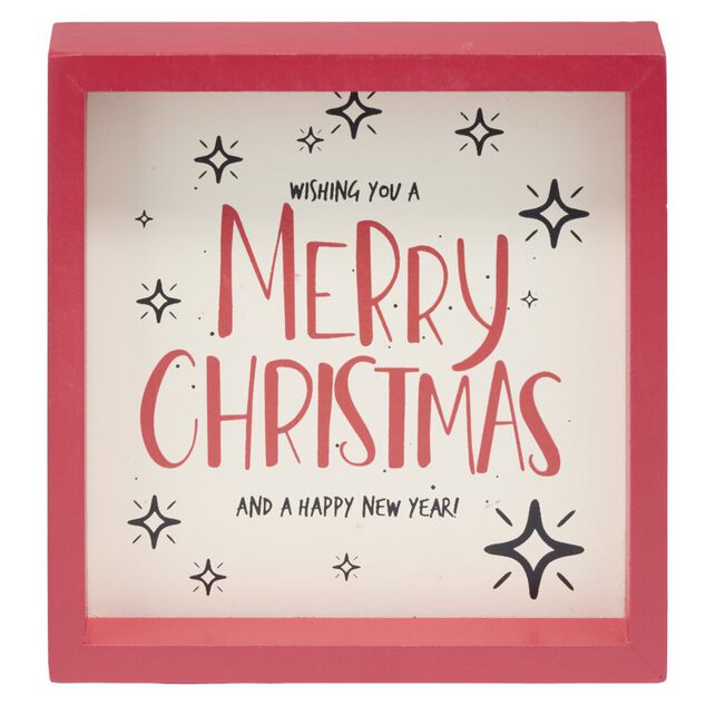 Cadre &agrave; poser imprim&eacute; No&euml;l 15x15cm (3 mod&egrave;les)