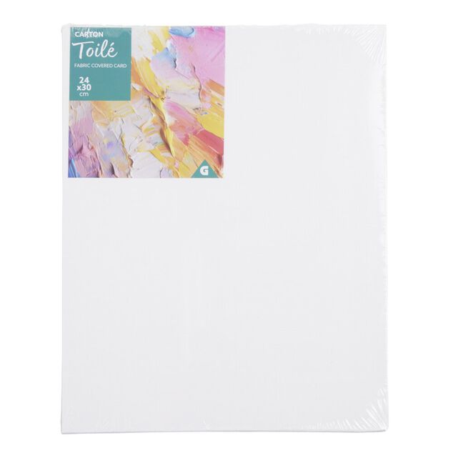 Toile &agrave; peindre en carton blanc 12x18cm