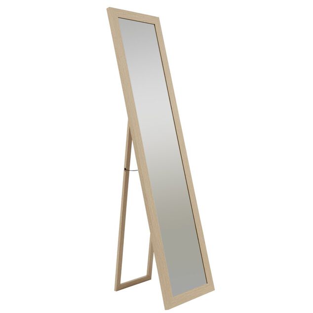 Miroir rectangulaire en bois de hêtre avec pied 60x150cm