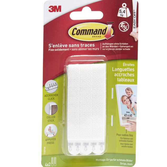 Languettes de fixation support jusqu'&agrave; 5,4kg