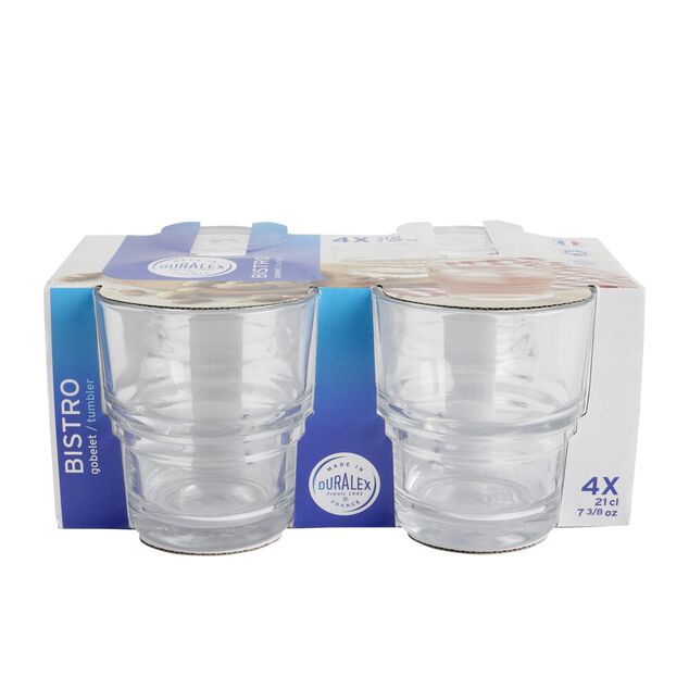Verre transparent Bistro 250ml x4