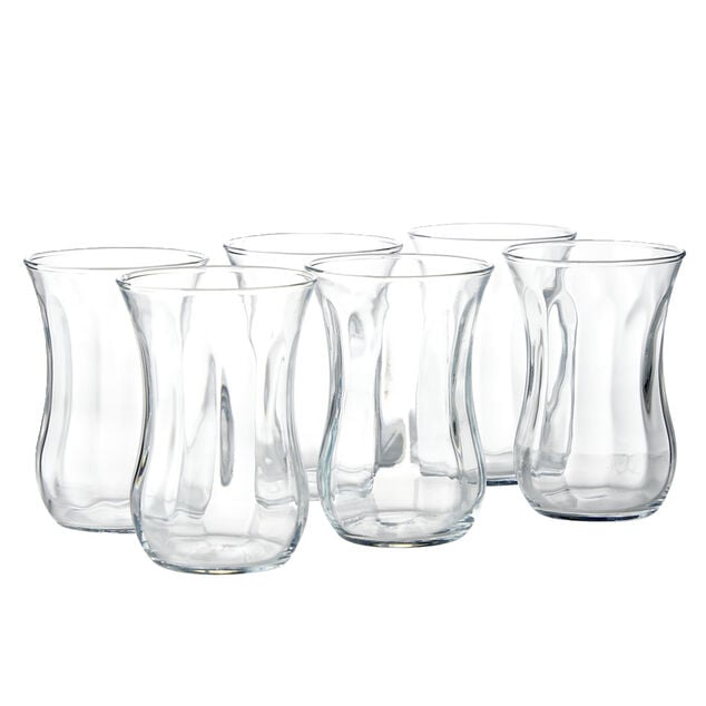 Lot de 6 verres &agrave; th&eacute; en verre 11,5cl H8,3cm