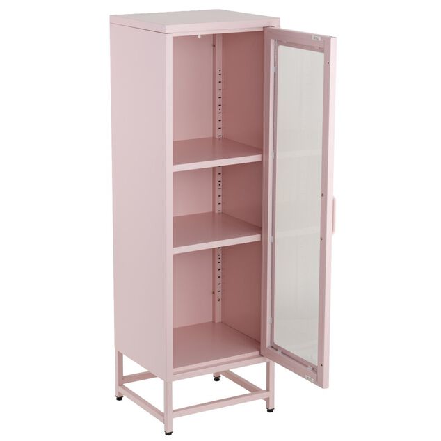 &Eacute;tag&egrave;re &agrave; poser Lin&eacute;a 3 niveaux m&eacute;tal rose 39x36xH123cm