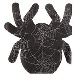 Serviette papier Halloween forme araign&eacute;e noir x20
