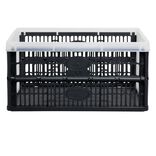 Casier pliant 32L noir et blanc