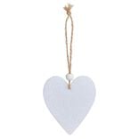 Suspension coeur/étoile/sapin bois et feutrine rouge ou blanc