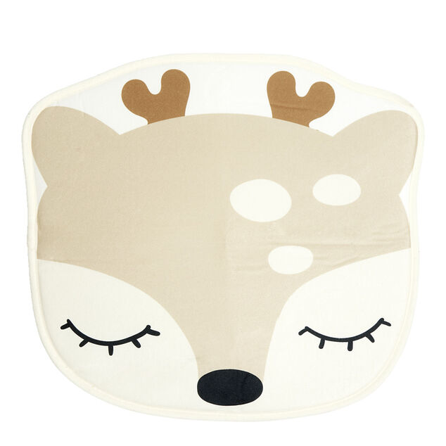 Tapis enfant antidérapant tête animal Ø50cm - 3 modèles