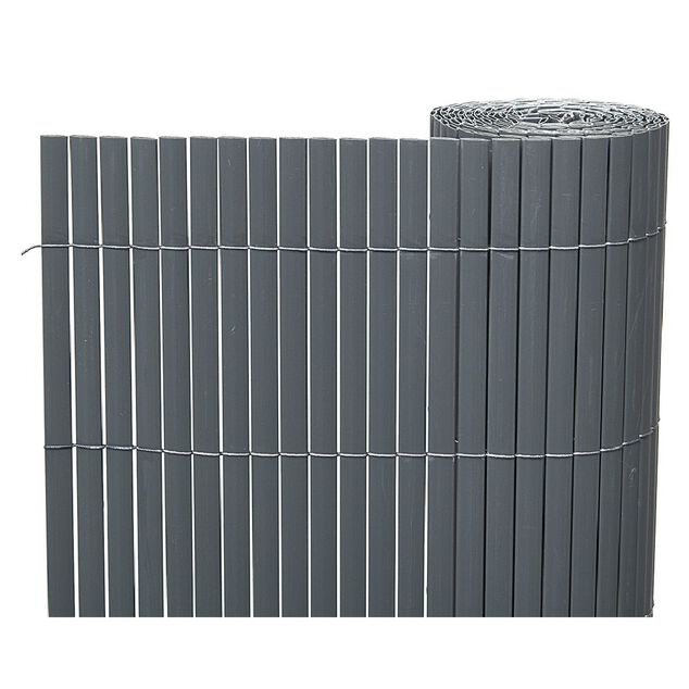 Canisse double face plastique gris 150x300cm