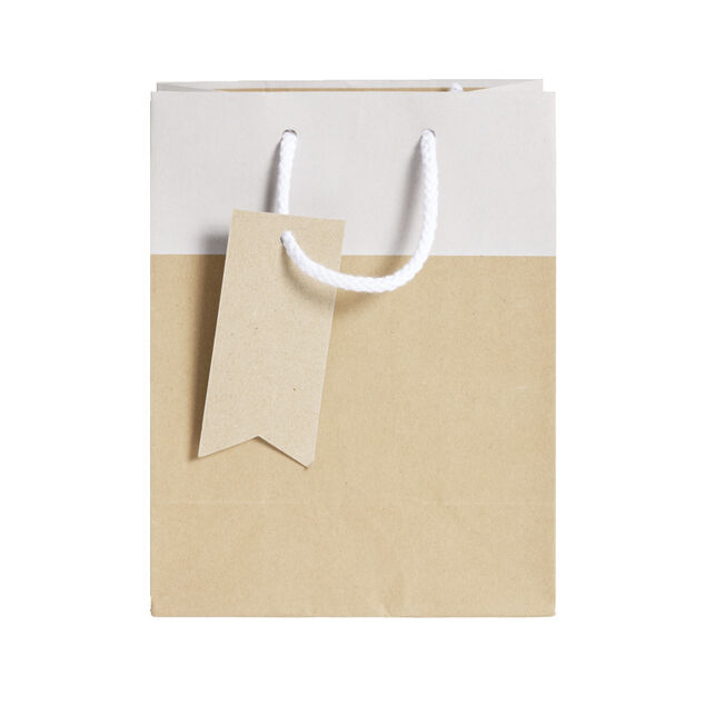 Sac cadeau kraft marron et gris - Taille M