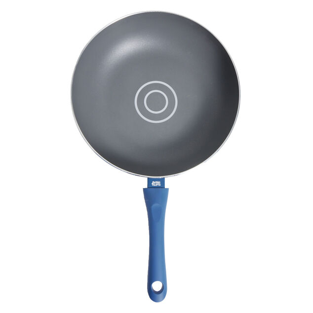 Wok tous feux &Oslash;28cm aluminium gris et bleu