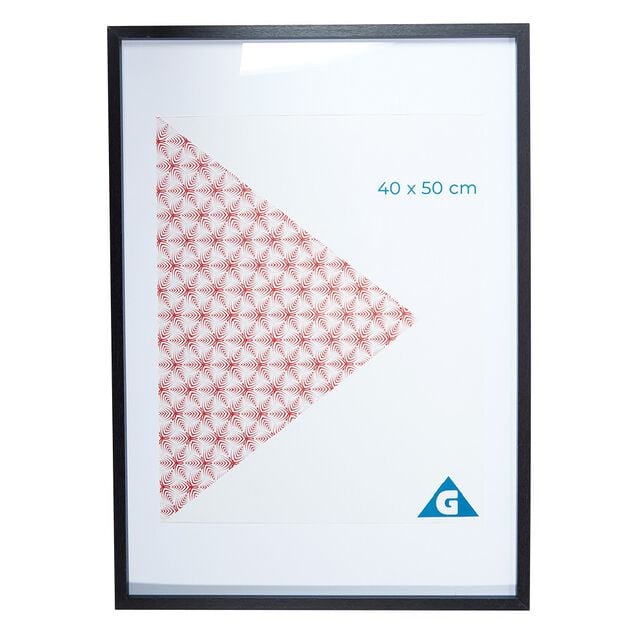 Cadre photo bois noir 50x70cm pour photo 40x50cm