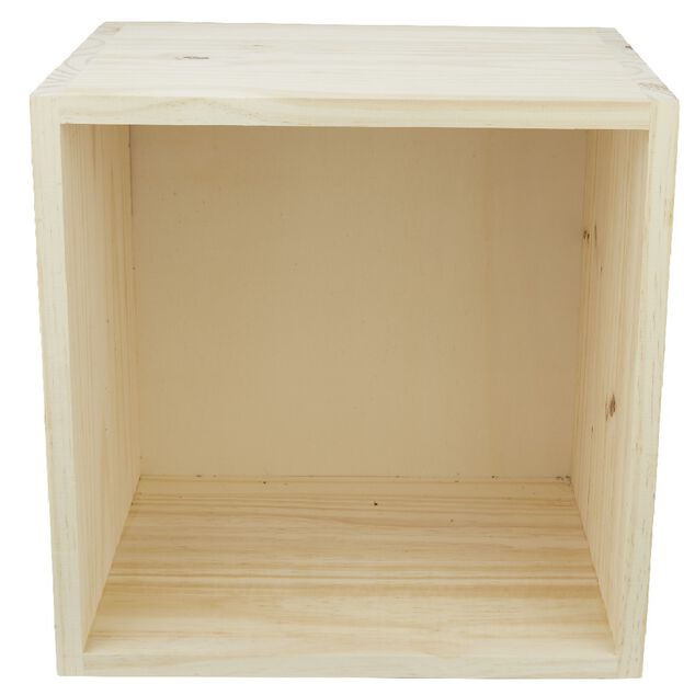 Cube de rangement 1 case pin naturel