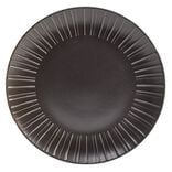 Assiette plate en c&eacute;ramique noir &Oslash;27cm