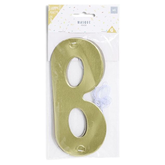 Masque en papier x6 - 2 mod&egrave;les