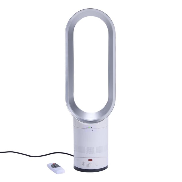 Ventilateur sans pale 55W tactile avec t&eacute;l&eacute;commande blanc 25x17,5xH49,5cm
