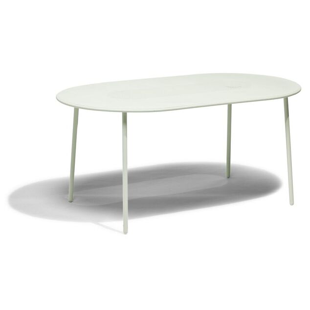Table de jardin 6 personnes Faro m&eacute;tal vert 160x90xH74cm