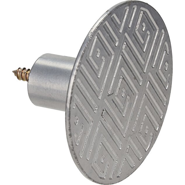 Patère 4 crochets à fixer ronds métal argenté