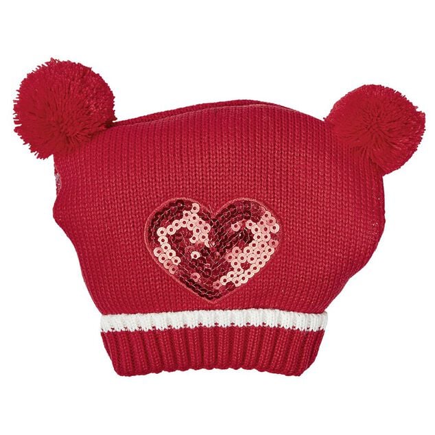 Bonnet de No&euml;l pour chien rouge &agrave; sequin