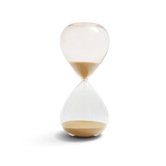 Sablier verre sable marron &Oslash;10,5xH24,5cm
