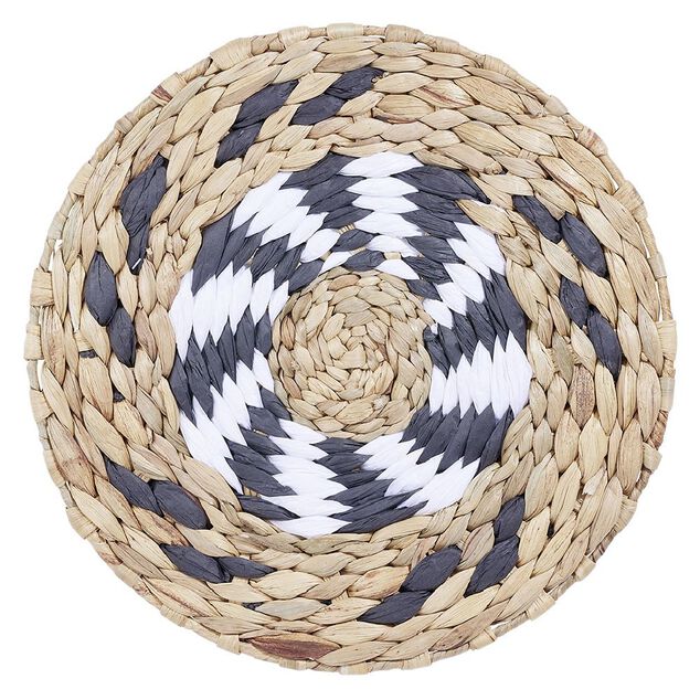 Set de table rond raphia tricolore &Oslash;35cm