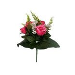 Fleur artificielle piquet rose 6 t&ecirc;tes