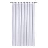 Voilage &agrave; oeillets aspect toile &agrave; beurre uni blanc