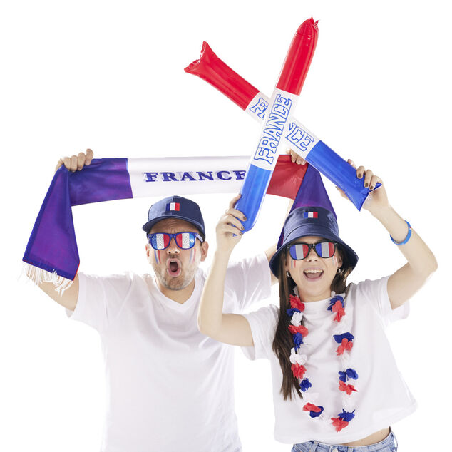 Maquillage stick min&eacute;ral  tricolore supporter France
