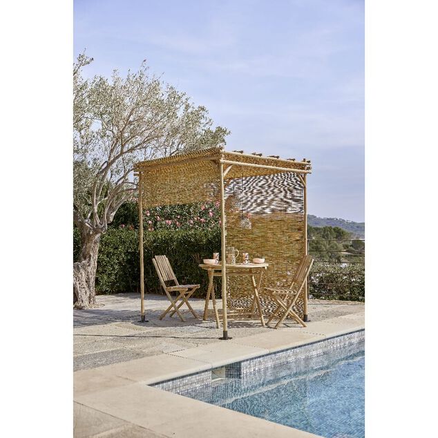 Tonnelle Laos bambou 170xH210x170cm 3m&sup2;