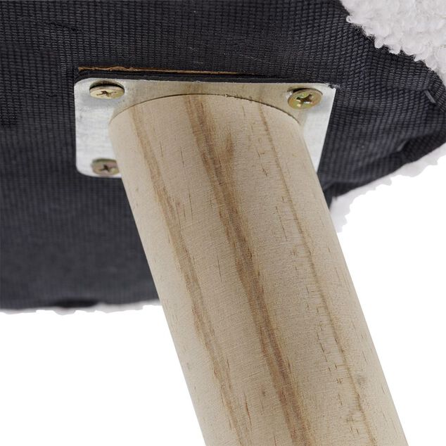 Pouf d&eacute;cor nuage laine boucl&eacute;e Blanc -  36x30xH33cm