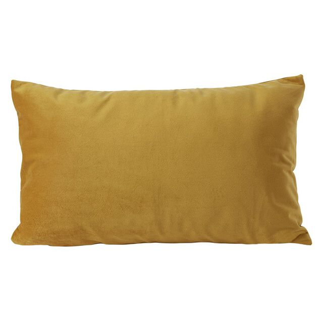 Housse de coussin velours 30x50cm jaune