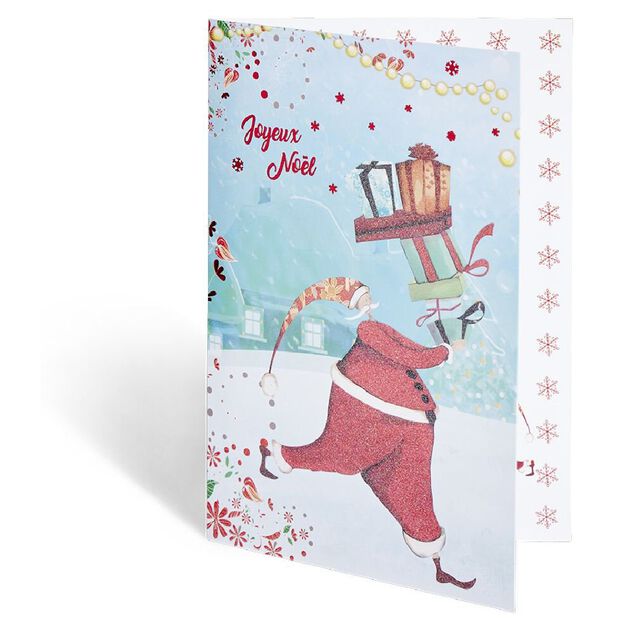 Carte de voeux No&euml;l 12x17cm (plusieurs mod&egrave;les)
