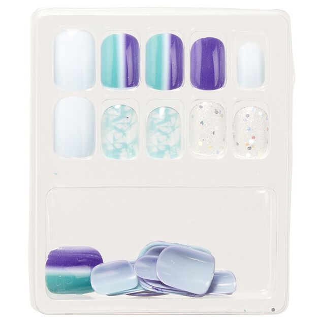 Kit de faux ongles motif Sirène