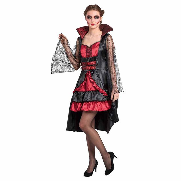 D&eacute;guisement femme vampire Halloween rouge noir taille L