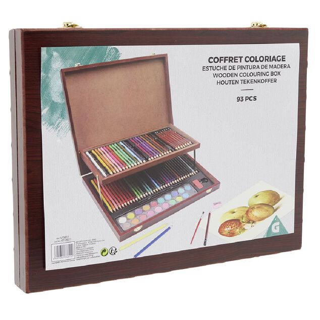 Coffret de coloriage en bois