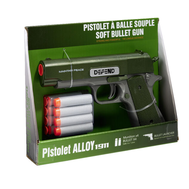 Pistolet fl&eacute;chette plastique - 4 mod&egrave;les