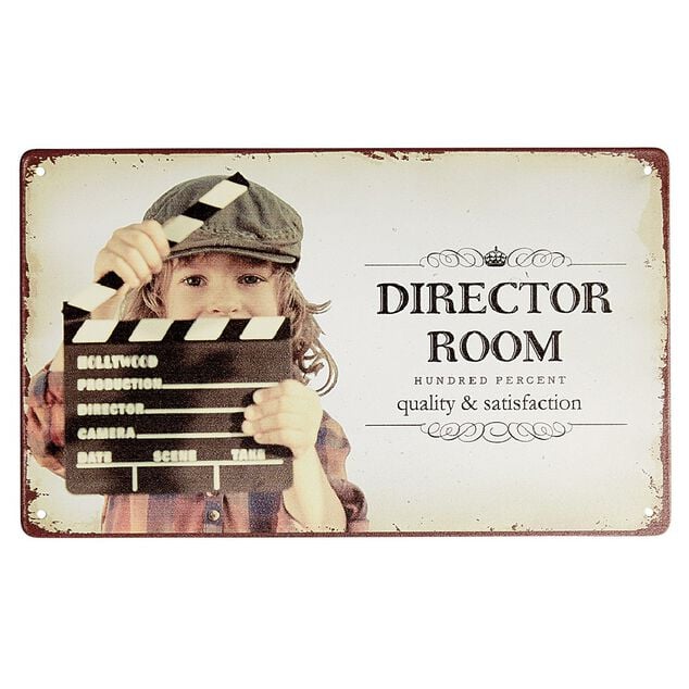 Pancarte d&eacute;corative pi&egrave;ces de la maison en m&eacute;tal