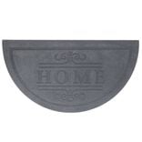 Tapis d'entr&eacute;e noir Home forme demi-lune 60x40cm