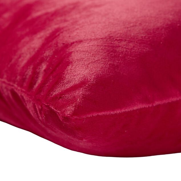 Coussin carr&eacute; imitation velours imprim&eacute; No&euml;l L45X45XH10 cm (2 mod&egrave;les rouge ou blanc)