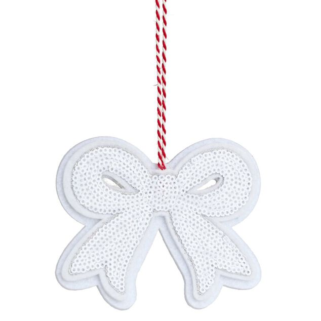 Noeud de No&euml;l &agrave; sequins &agrave; suspendre H9cm (3 mod&egrave;les)