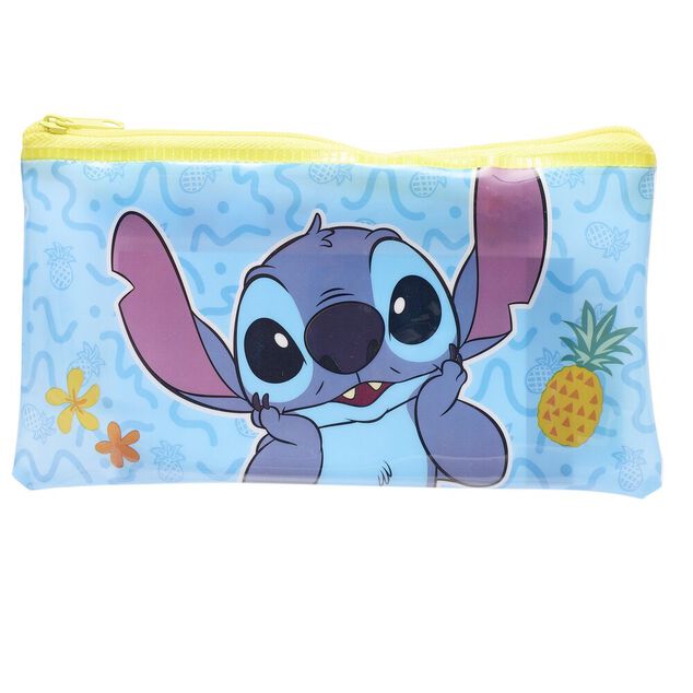 Trousse garnie Stitch bleu et jaune 18 pi&egrave;ces