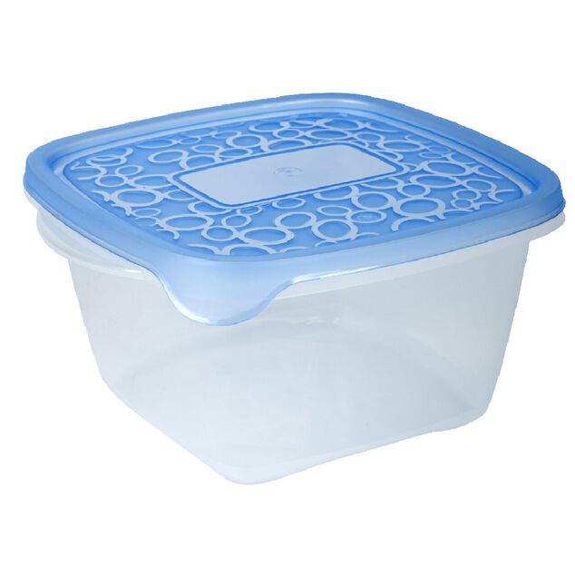 Bo&icirc;te alimentaire Take away 1.1 L transparente et bleue x5