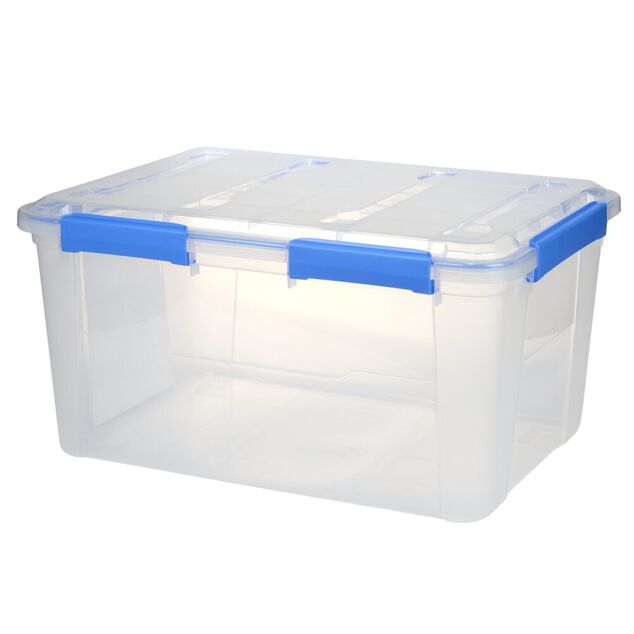 Bo&icirc;te de rangement 75L herm&eacute;tique &eacute;tanche transparente
