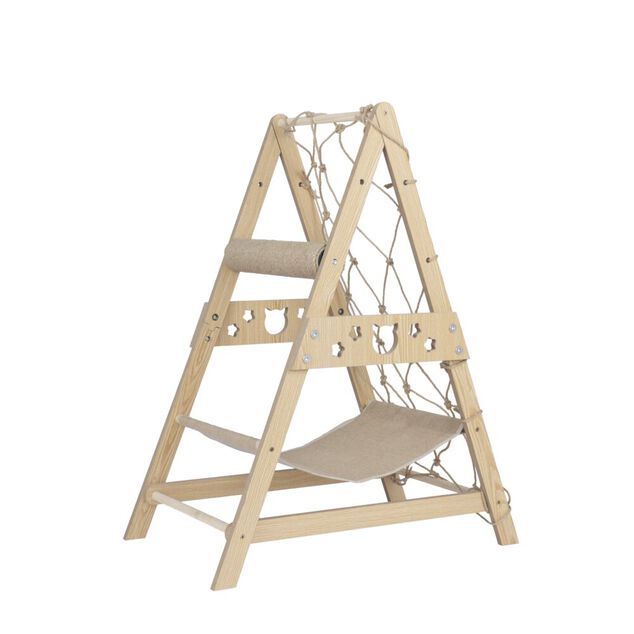 Aire de jeux pour chat avec griffoir hamac et escalade 60x35xH75cm