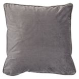 Housse de coussin imitation velours 40x40cm gris