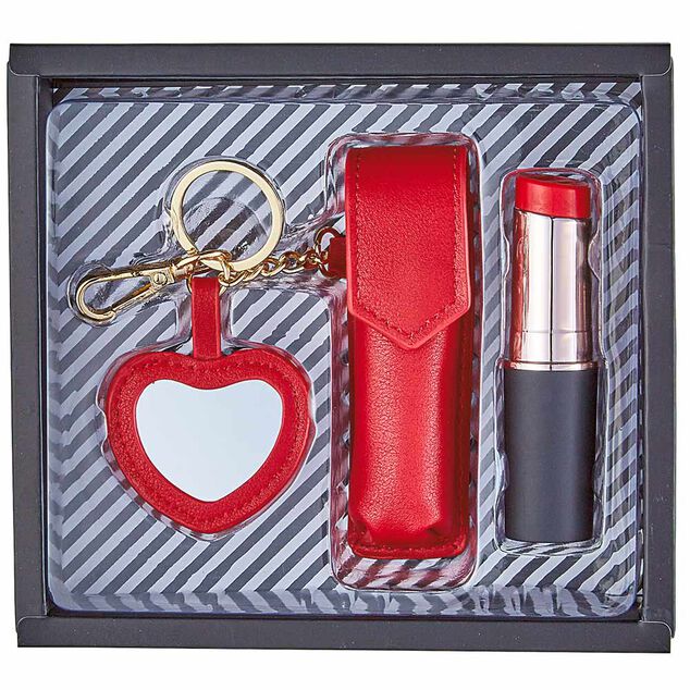 Coffret porte cl&eacute; miroir coeur batterie de secours powerbank