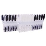 Pince à linge gris blanc x20