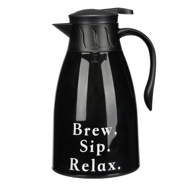 Pichet isotherme plastique et verre 1L (2 mod&egrave;les noir ou blanc)